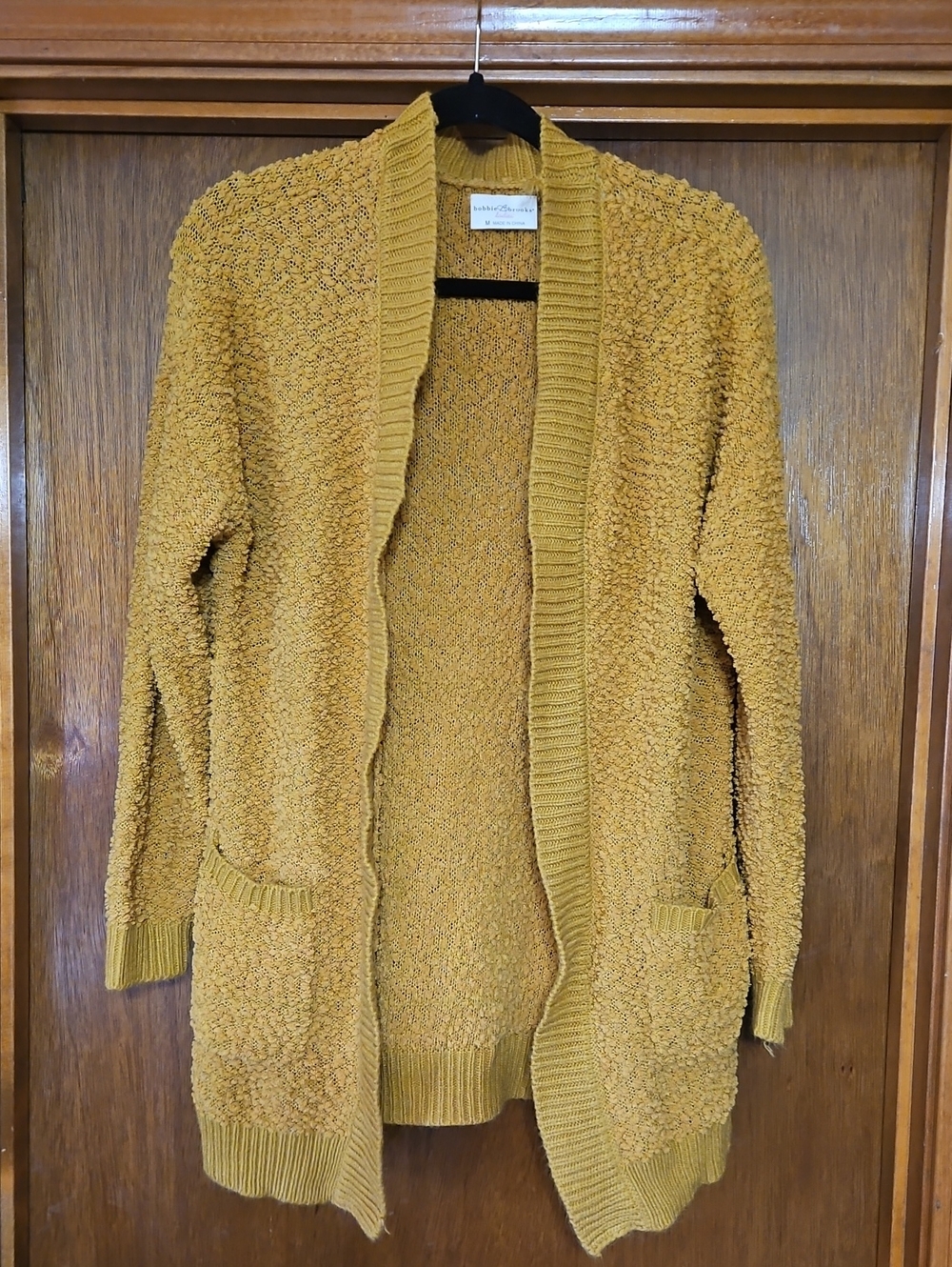 Bobbie Brooks Mustard Yellow Cardigan Womens Medium